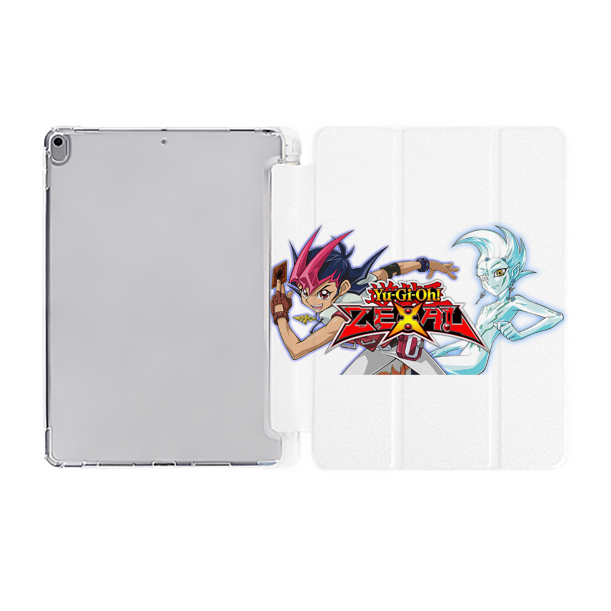 （画像用） 遊☆戯☆王 Yu-Gi-Oh! IPad ケース ペン収納付き 三つ折りスタンド PUレザー×シリコン 対応機種9.5/10.5/10.9インチ